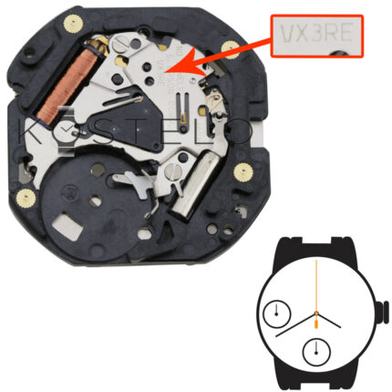 Μηχανή ρολογιού HATTORI - EPSON VX3R