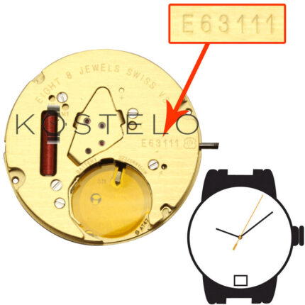 Μηχανή ρολογιού ETA E63.111 ΗΜΕΡΟΜΗΝΙΑ ΣΤΟ 6